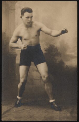 Real Photo - 'Unknown Boxer' (Undated) - Unused Boxing Postcard