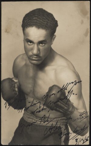 Signed - 'Alex Buxton British Light Heavyweight Champion' (1947) - Boxing Photo