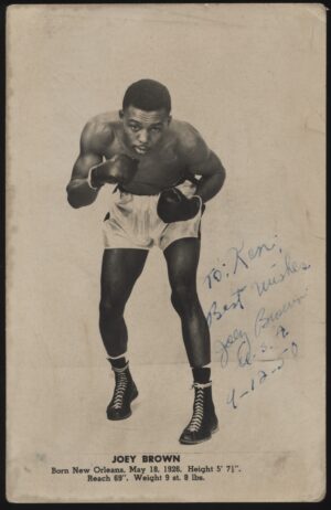 Signed - 'Joey Brown World Lightweight Champion' (1950) - Boxing Photo