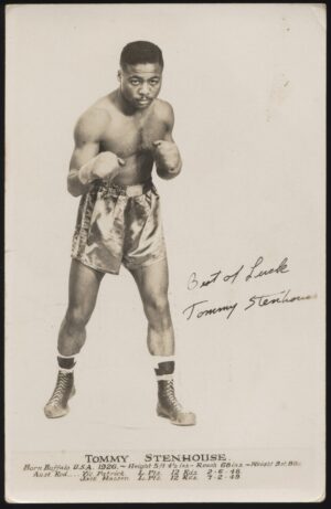 Signed - 'Tommy Stenhouse US Lightweight' (1949) - Boxing Photo
