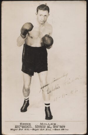 Signed - 'Eddie Miller US Middleweight' (1947) - Boxing Photo