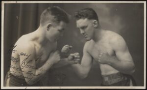 Real Photo - 'Jimmy Kelso (Signed) & Billy Grimes Australian Champion Boxers' (c1920's) - Unused Postcard