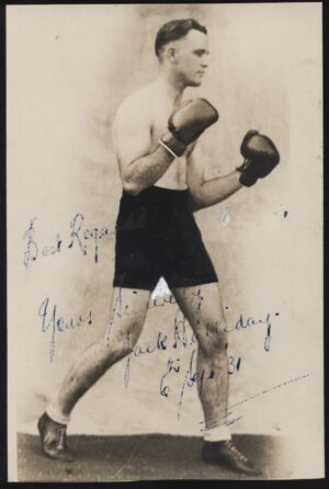 Real Photo - 'Jack Halliday Australian Welterweight' (1931) - Signed Boxing Postcard