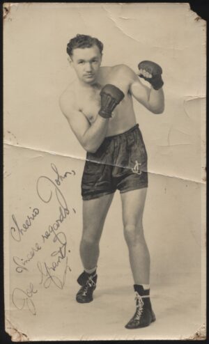 Signed - 'Joe Grant Australian Lightweight' (c1946) - Boxing Photo