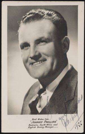 Signed - 'Johnny Phillips Boxing Manager' (1955) - Boxing Photo
