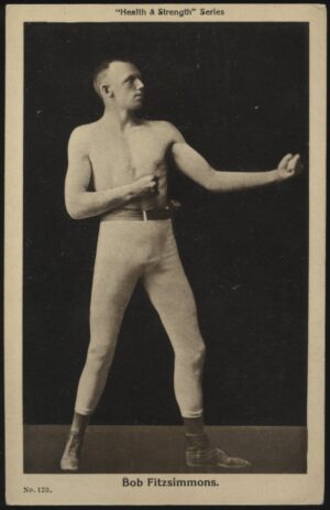 Health & Strength - 'Bob Fitzsimmons No.123' - Unused Boxing Postcard