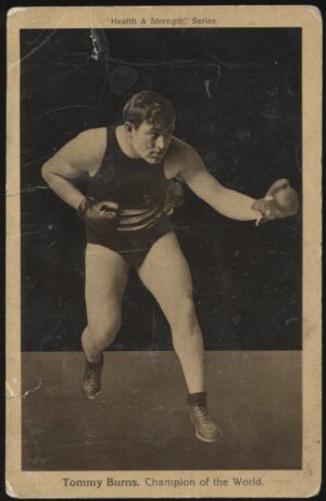 Health & Strength - 'Tommy Burns Champion of the World' (1908) - Unused Boxing Postcard