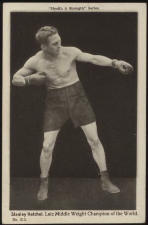 Health & Strength - 'Stanley Ketchel No.212' () - Unused Boxing Postcard