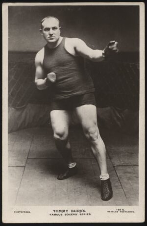 Beagles Famous Boxers - 'Tommy Burns 159 U' (c1923) - Unused Boxing Postcard