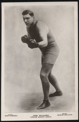 Beagles Famous Boxers - 'Jess Willard 156 W' (c1923) - Unused Boxing Postcard