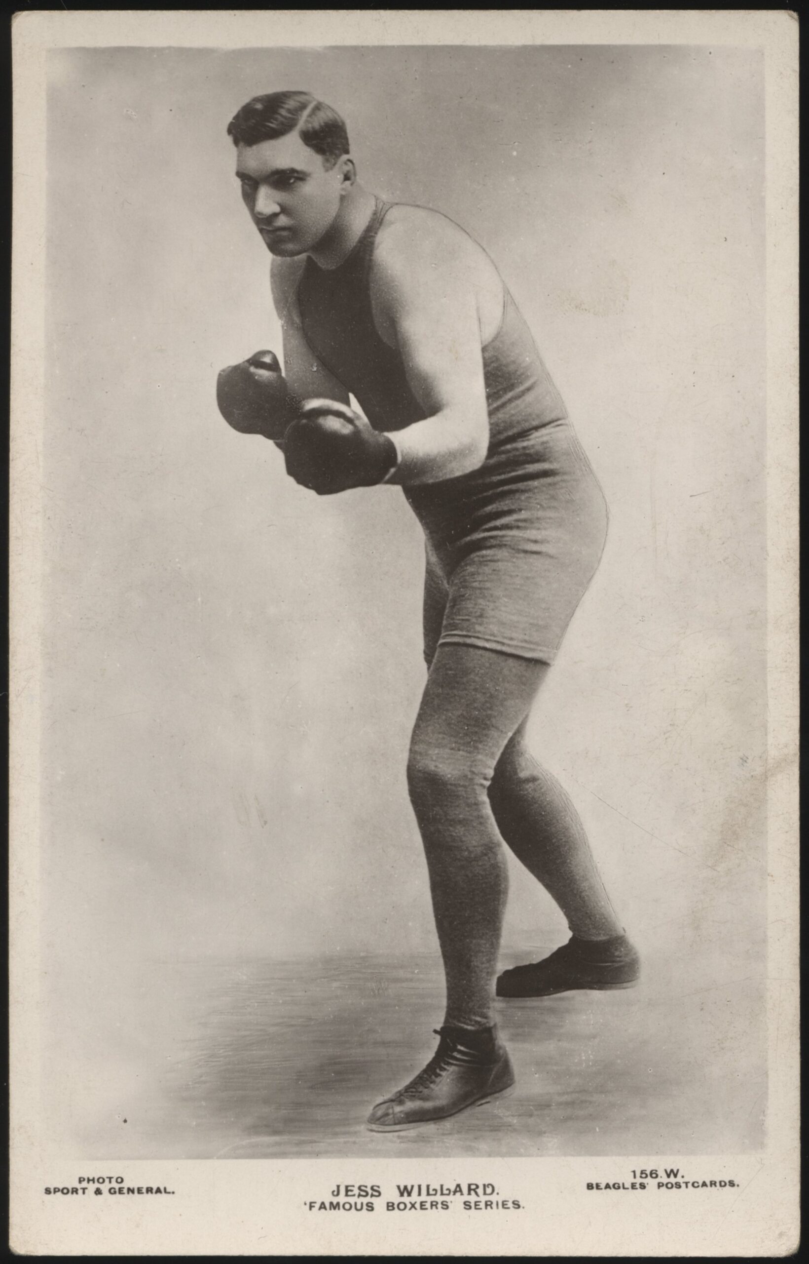 Beagles Famous Boxers - 'Jess Willard 156 W' (c1923) - Unused Boxing Postcard Beagles Famous Boxers - 'Jess Willard 156 W' (c1923) - Unused Boxing Postcard
