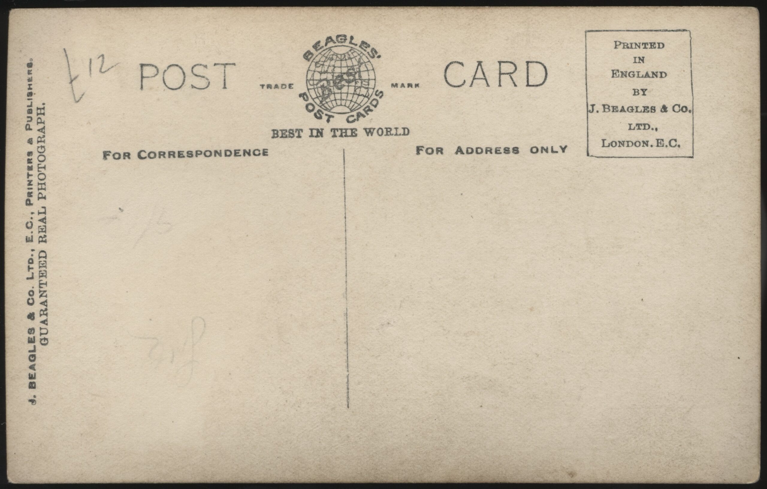 Beagles Famous Boxers - 'Jess Willard 156 W' (c1923) - Unused Boxing Postcard Beagles Famous Boxers - 'Jess Willard 156 W' (c1923) - Unused Boxing Postcard