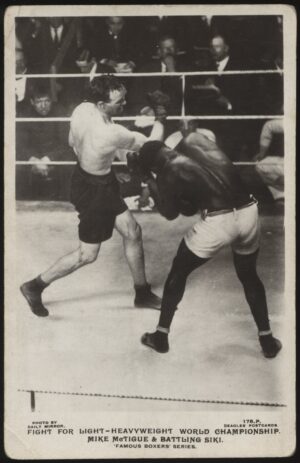 Beagles Famous Boxers - 'Mike McTigue & Battling Siki World Championship Fight 176 P' (c1923) - Unused Boxing Postcard