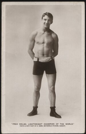 Real Photo - 'Freddie Welsh Lightweight Champion of the World' () - Unused Boxing Postcard