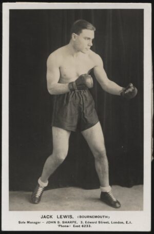 Real Photo - 'Jack Lewis' (c1930's) - Unused Boxing Postcard