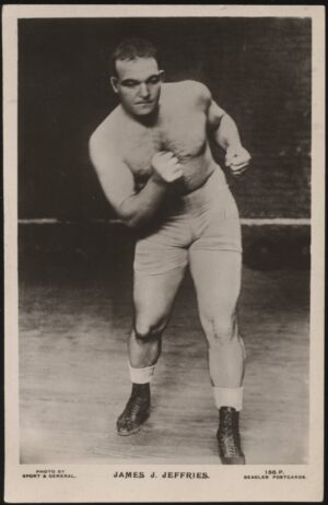 Beagles Famous Boxers - 'James J Jeffries 156 P' (c1923) - Unused Boxing Postcard