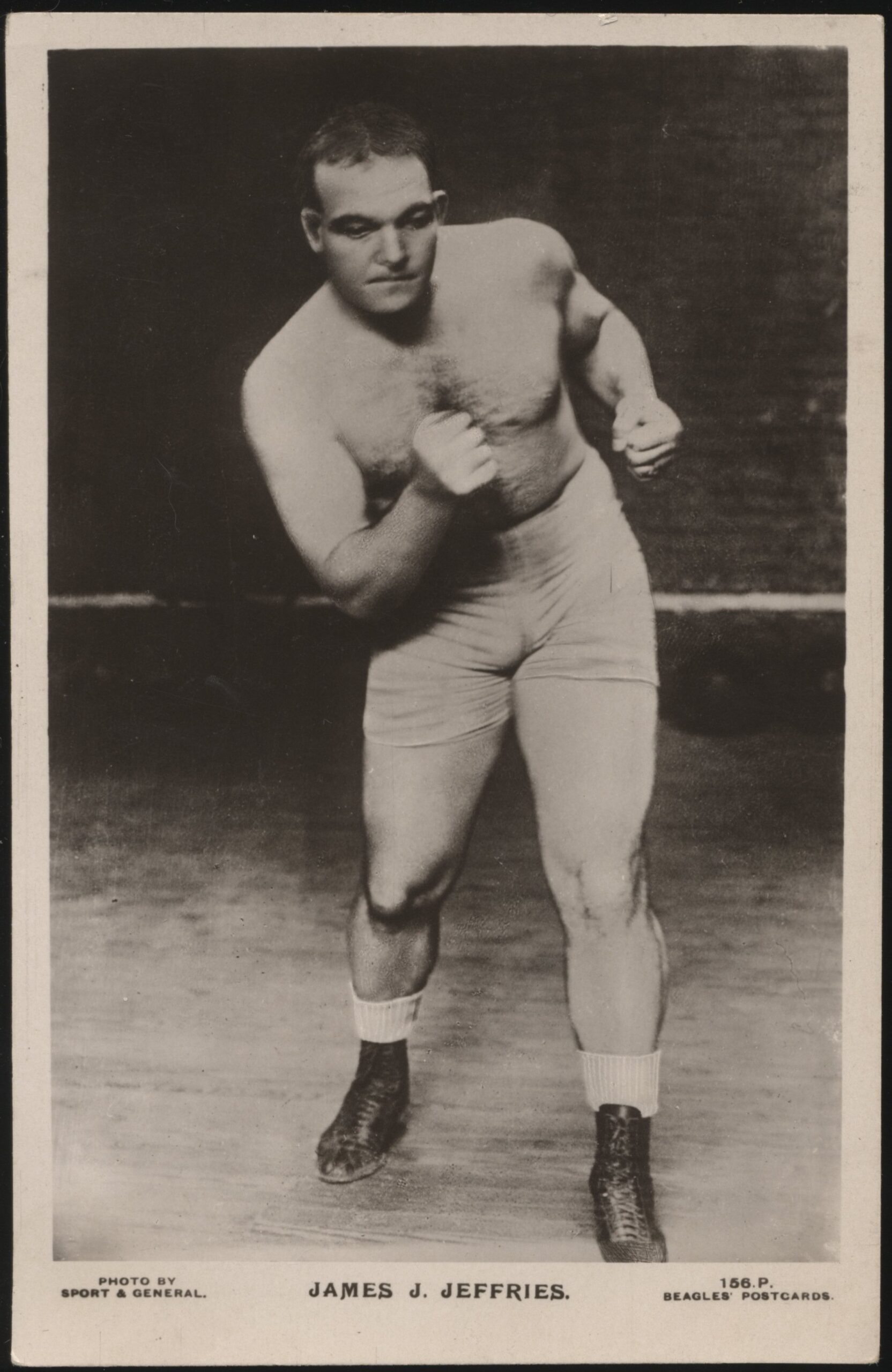 Beagles Famous Boxers - 'James J Jeffries 156 P' (c1923) - Unused Boxing Postcard Beagles Famous Boxers - 'James J Jeffries 156 P' (c1923) - Unused Boxing Postcard