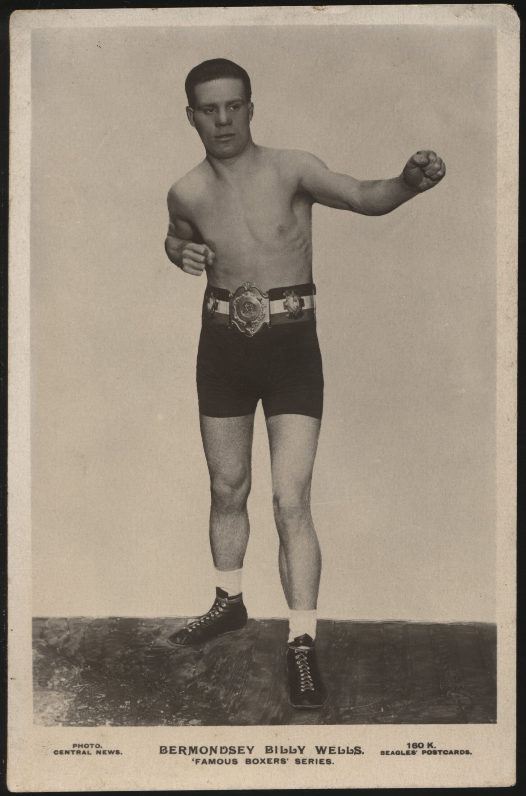 Beagles Famous Boxers - 'Bermondsey Billy Wells 160 K' (c1920's) - Unused Postcard Beagles Famous Boxers - 'Bermondsey Billy Wells 160 K' (c1920's) - Unused Postcard