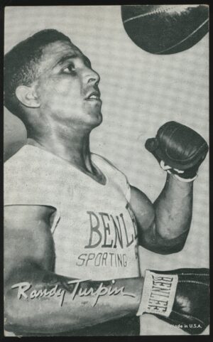 Exhibit Supply Co. - 'Randy Turpin' (1947-66) - Boxing Exhibit Card