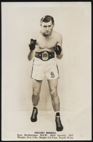 Australian Boxing Photo Card - 'Hockey Bennell (AUS)' (Undated) - Blank Back