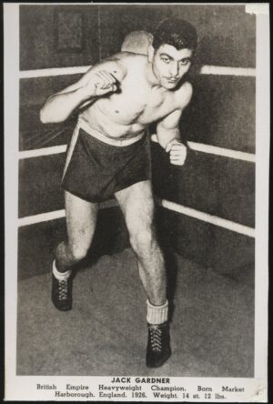 Australian Boxing Photo Card - 'Jack Gardner (GB) British Emprice Heavyweight Champ' (Undated) - Blank Back