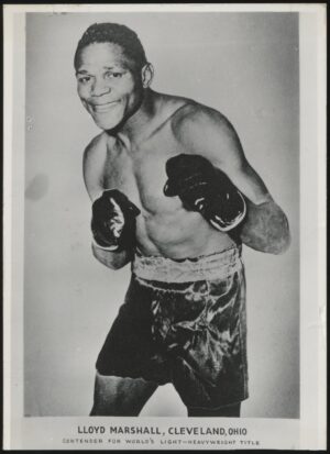 Australian Boxing Photo Card - 'Lloyd Marshall (US) World Lightweight Contender' (Undated) - Blank Back