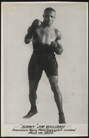 Australian Boxing Photo Card - '"Sunny" Jim Williams (US) Middleweight' (Undated) - Blank Back