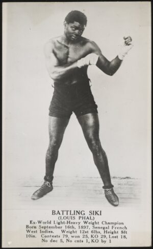 Australian Boxing Photo Card - 'Battling Siki World Light-Heavy Weight Champ' (Undated) - Blank Back