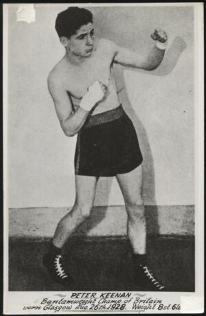 Australian Boxing Photo Card - 'Peter Keenan (GM) British Bantamweight Champ' (Undated) - Blank Back