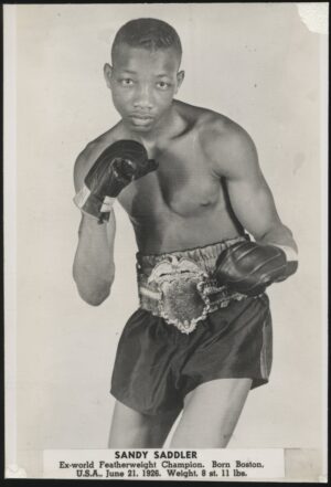 Australian Boxing Photo Card - 'Sandy Sadler (US) World Flyweight Champion' (Undated) - Blank Back