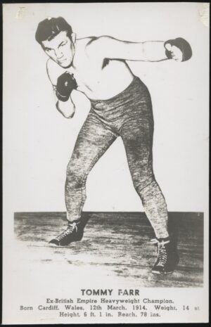 Australian Boxing Photo Card - 'Tommy Farr (GB) British Heavyweight Champ' (Undated) - Blank Back