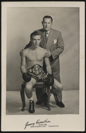 Boxing Photo Card - 'Jimmey Carruthers World Batamweight Champion' (Undated) - Blank Back