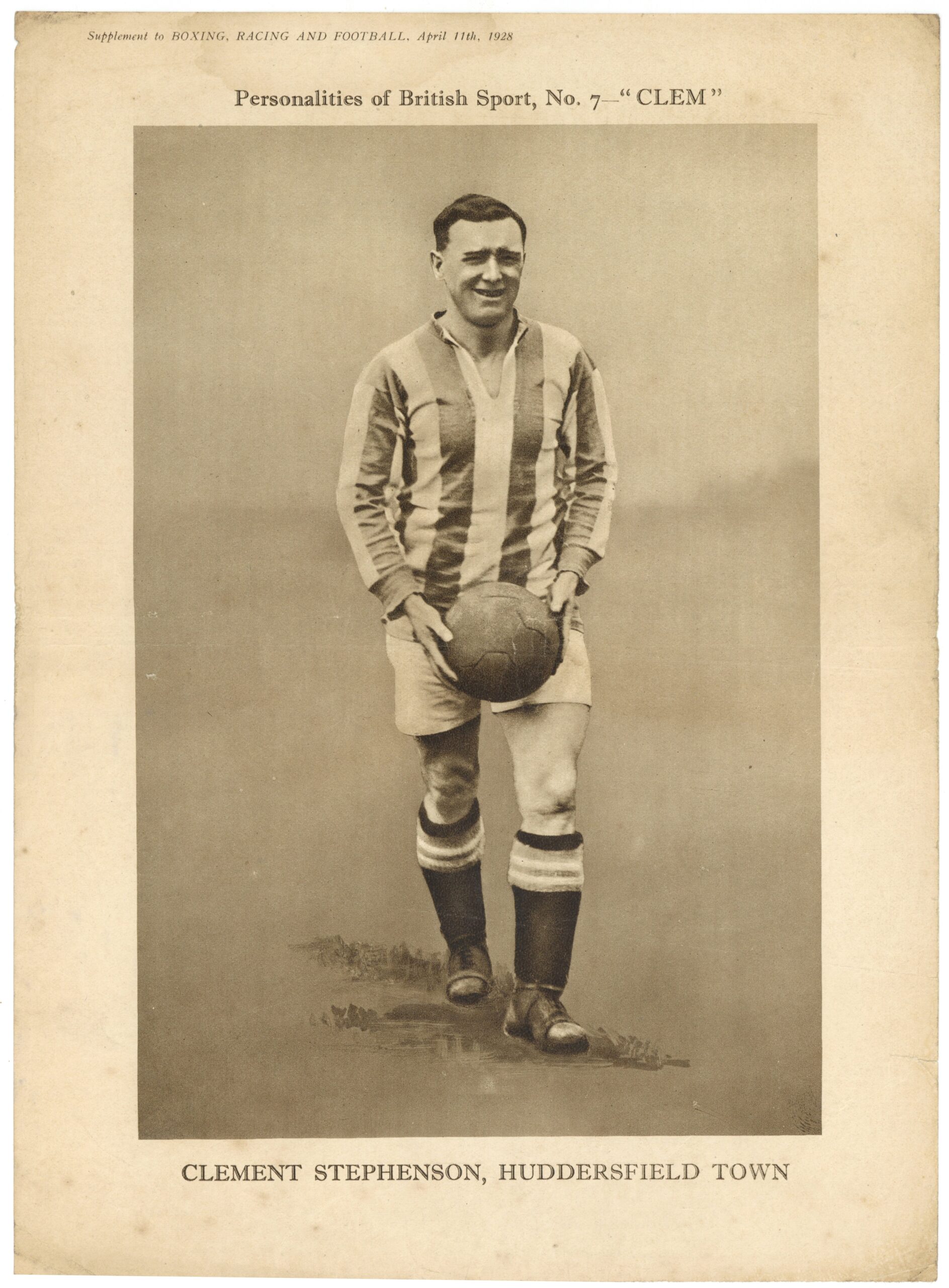 Boxing Racing & Football - 'Personalities of British Sport' (1928) - Clement Stephenson (Huddersfield Town) Boxing Racing & Football - 'Personalities of British Sport' (1928) - Clement Stephenson (Huddersfield Town)