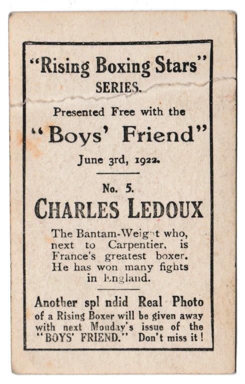 Boys' Friend - 'Rising Boxing Stars' (1922) - Charles Ledoux Boys' Friend - 'Rising Boxing Stars' (1922) - Charles Ledoux