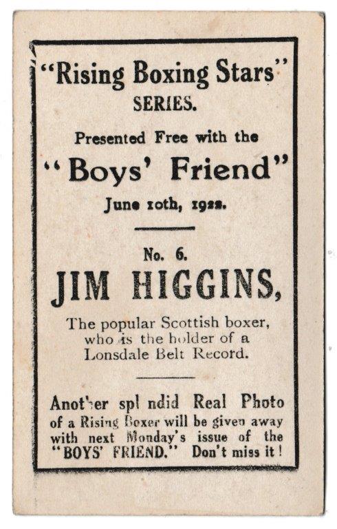Boys' Friend - 'Rising Boxing Stars' (1922) - Jim Higgins Boys' Friend - 'Rising Boxing Stars' (1922) - Jim Higgins