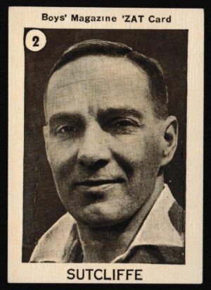 Boys' Magazine - '"Zat" Cards - Cricketers (M)' (1932) - Sutcliffe