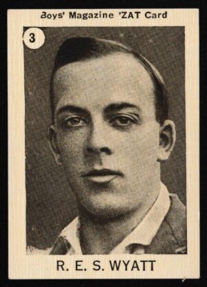 Boys' Magazine - '"Zat" Cards - Cricketers (M)' (1932) - R.E.S. Wyatt