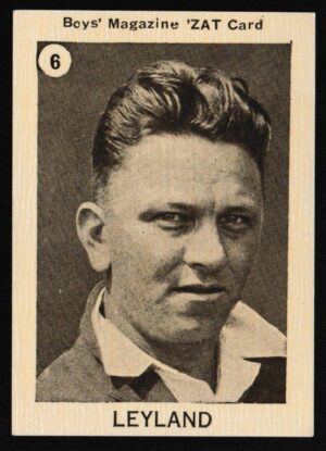 Boys' Magazine - '"Zat" Cards - Cricketers (M)' (1932) - Leyland
