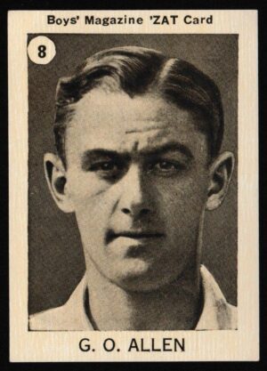 Boys' Magazine - '"Zat" Cards - Cricketers (M)' (1932) - G.O. Allen