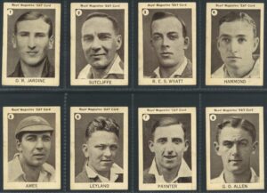 Boys' Magazine - 'Cricketers Zat Cards (M)' (1932) - Complete Set