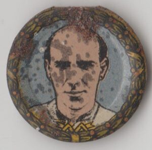 Boys' Magazine - 'Footballers - Metal Lapel Badges' - Badge #3 - W. Gillespie (Sheffield Utd)