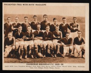 Boys' Magazine - 'Football Teams 1925-26 (EL)' (1925) - Edinburgh Hibernian