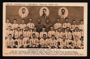 Boys' Magazine - 'Football Series' (1923) - Card #1 - Huddersfield Town