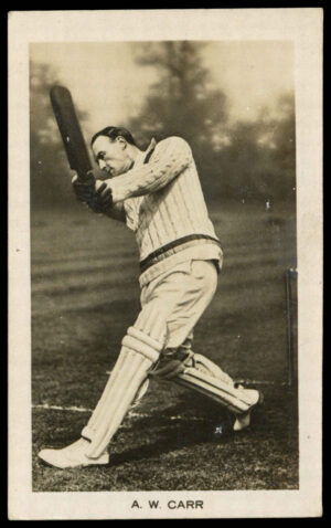 Boys' Realm - 'Famous Cricketers' (1922) - #15 - Arthur William Carr (Notts) Boys' Realm - 'Famous Cricketers' (1922) - #15 - Arthur William Carr (Notts)