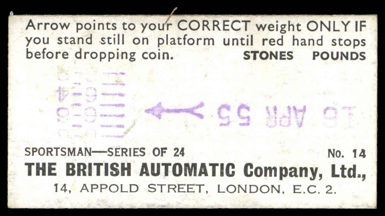 British Automatic - 'Sportsman' (1954) - Sir Gordon Richards (Horseracing) British Automatic - 'Sportsman' (1954) - Sir Gordon Richards (Horseracing)