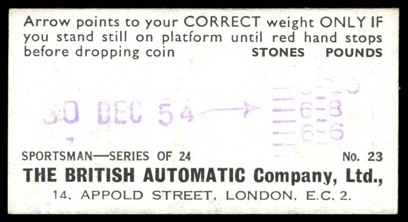 British Automatic - 'Sportsman' (1954) - Johnny Leach (Table Tennis) British Automatic - 'Sportsman' (1954) - Johnny Leach (Table Tennis)