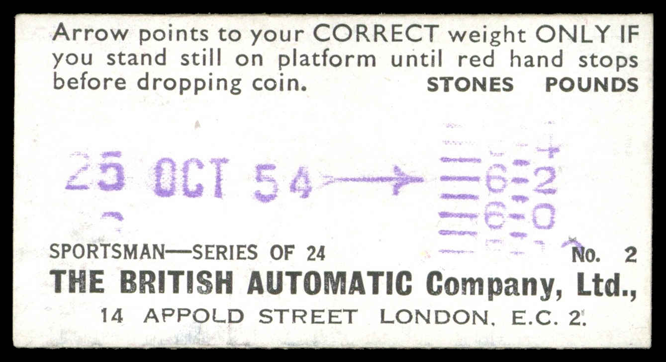 British Automatic - 'Sportsman' (1954) - Tom Finney (Bolton Wanderers) British Automatic - 'Sportsman' (1954) - Tom Finney (Bolton Wanderers)