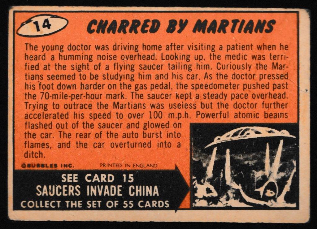 Bubbles Inc - 'Mars Attacks' (1964) - #14 - Charred by Martians Bubbles Inc - 'Mars Attacks' (1964) - #14 - Charred by Martians
