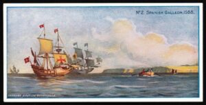 Cadbury's - 'Shipping Series D' (c1910) - Card #2 - Spanish Galleon 1588 Cadbury's - 'Shipping Series D' (c1910) - Card #2 - Spanish Galleon 1588