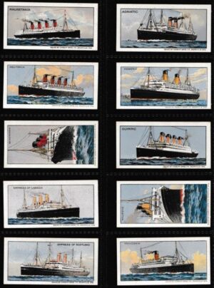 Cadbury's - 'Famous Steamships' - (1923) - Complete Set Cadbury's - 'Famous Steamships' - (1923) - Complete Set
